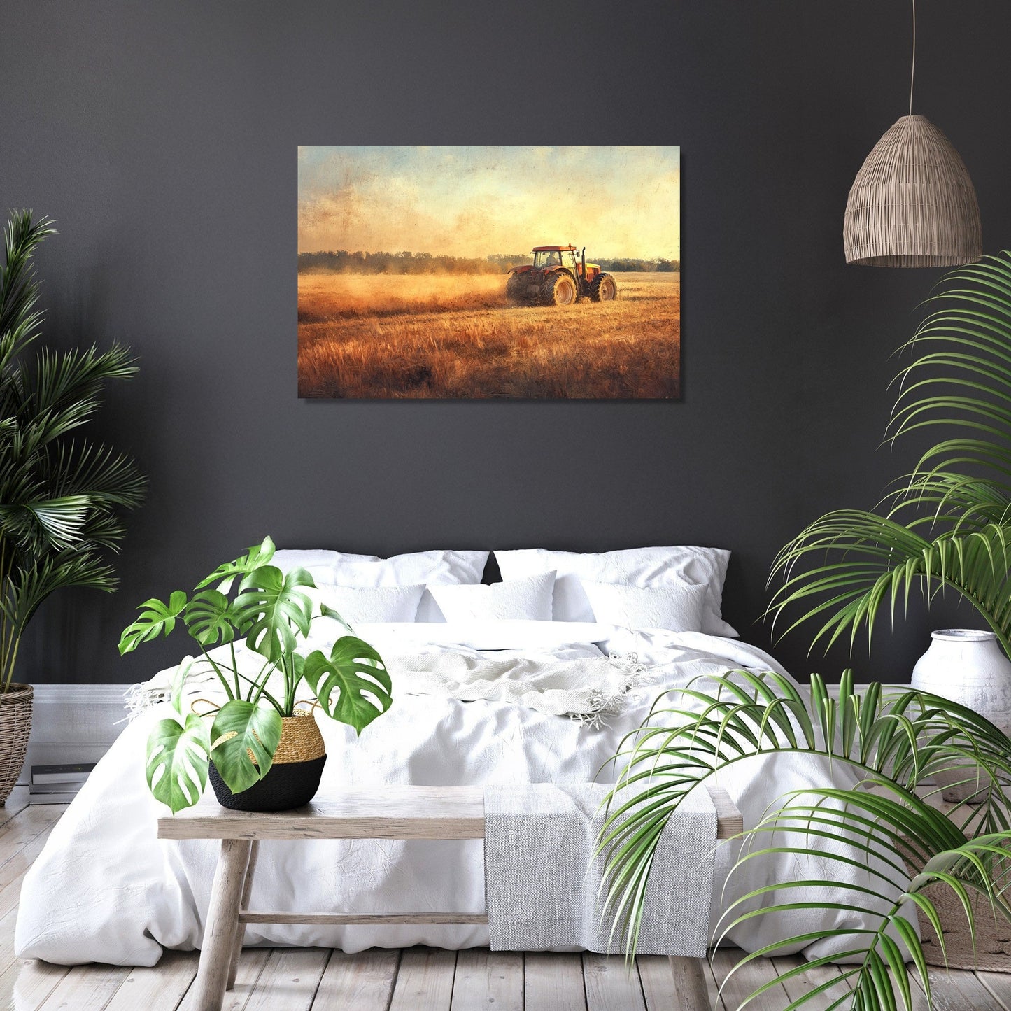 Sunset Tractor Canvas