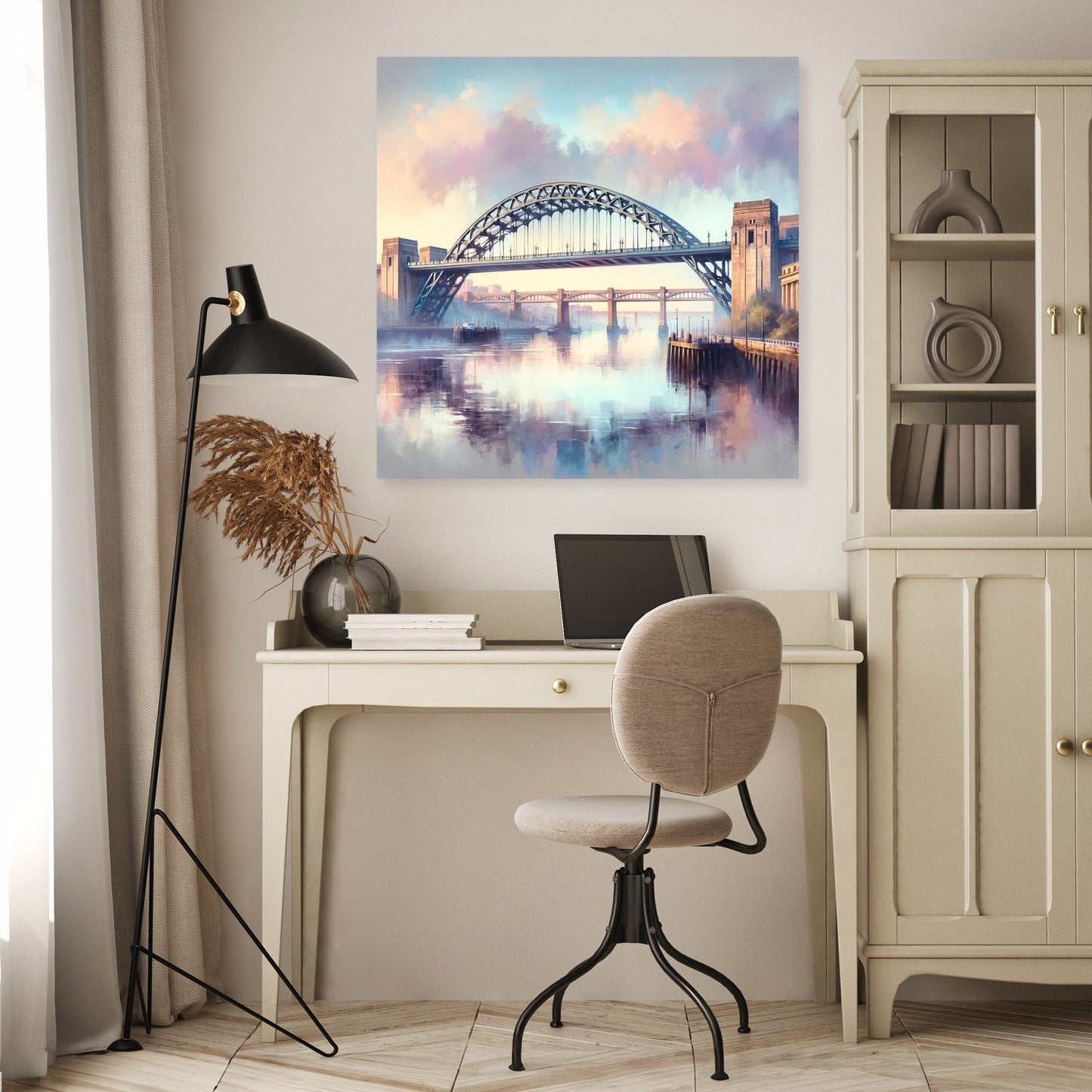 Newcastle Tyne Bridge Dawn Canvas