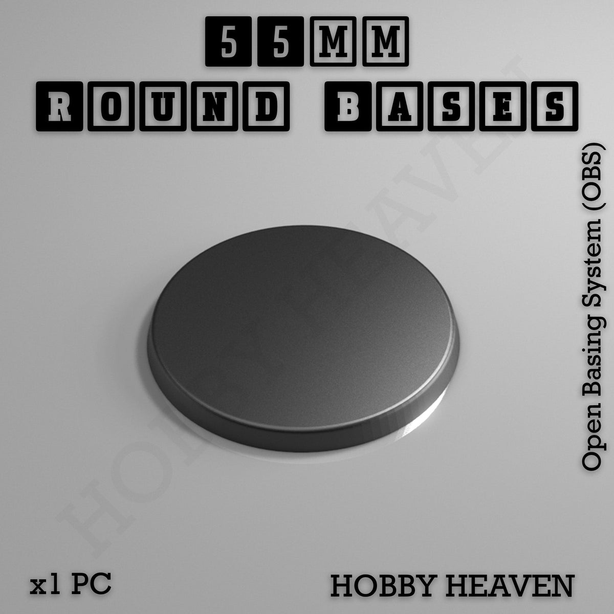 55mm Round Textured Bases 3D Printed Infinity Compatible