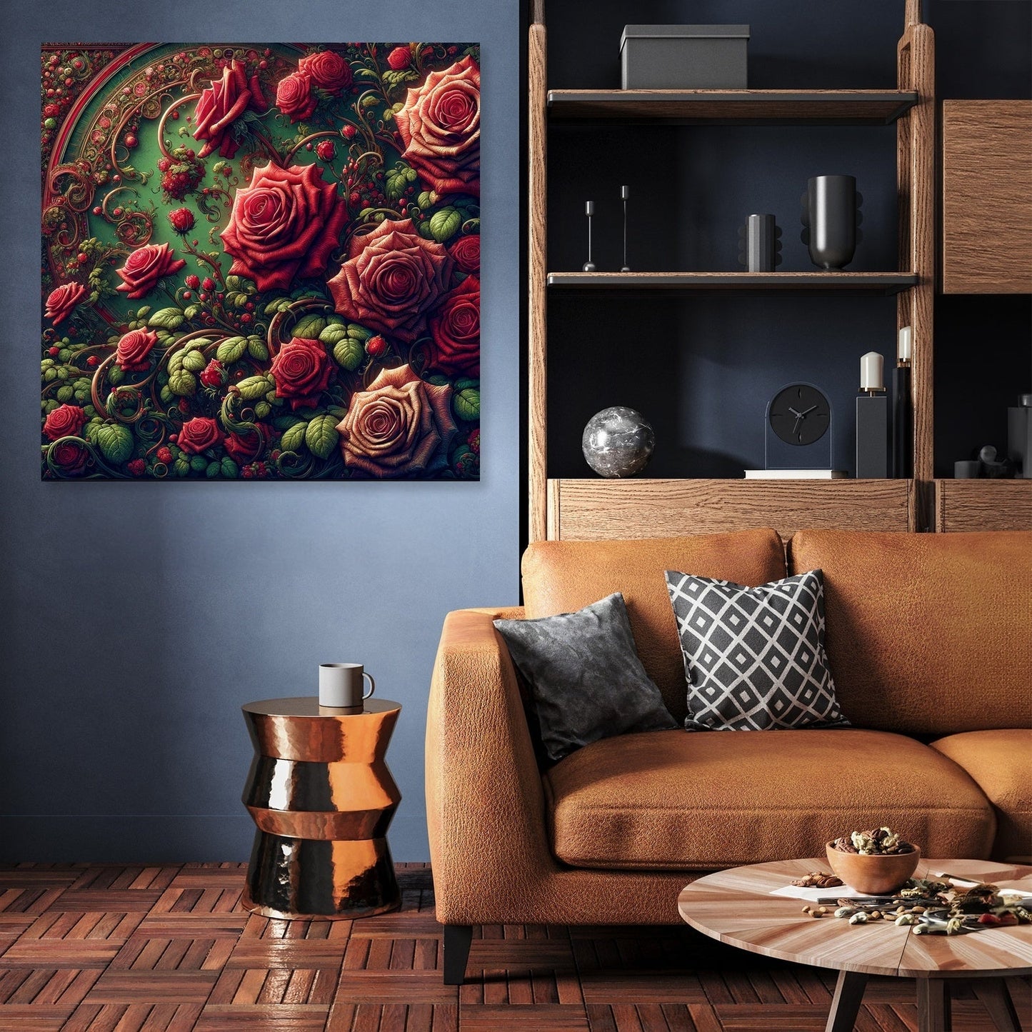 Victorian Rose Embrace Canvas