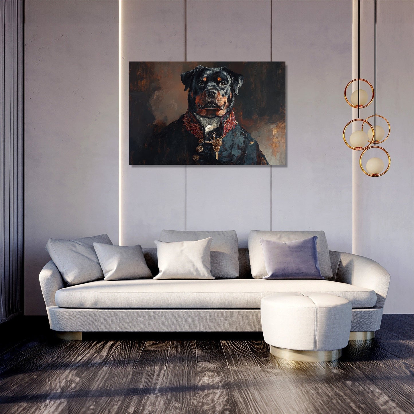 Regal Rottweiler Canvas