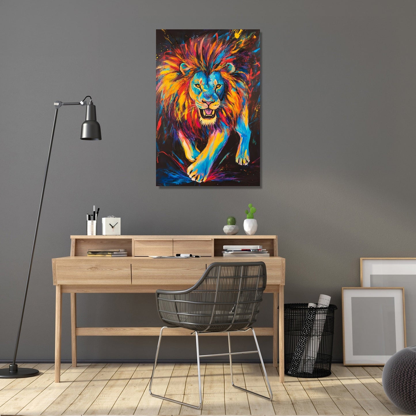 Lion's Vivid Roar Canvas