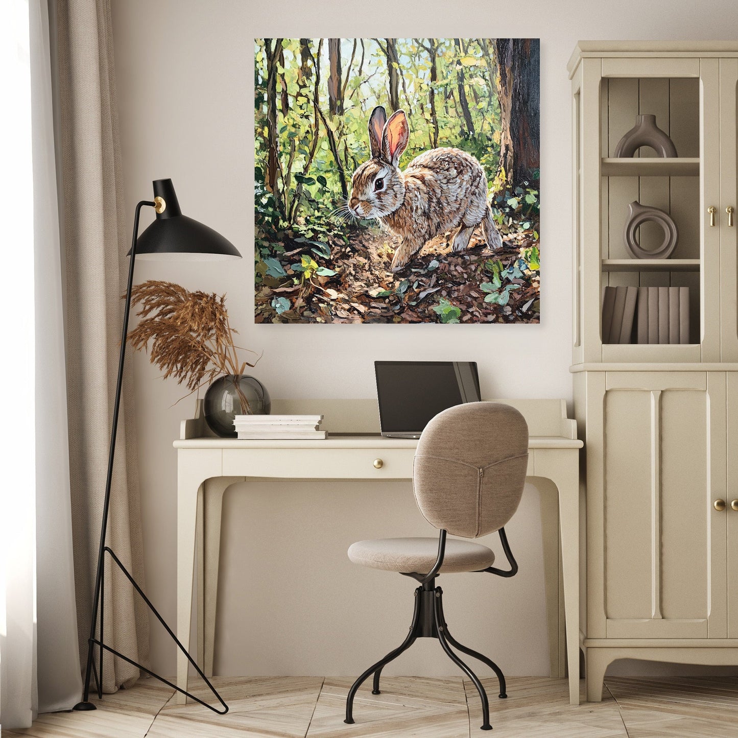 Rabbit's Woodland Canvas