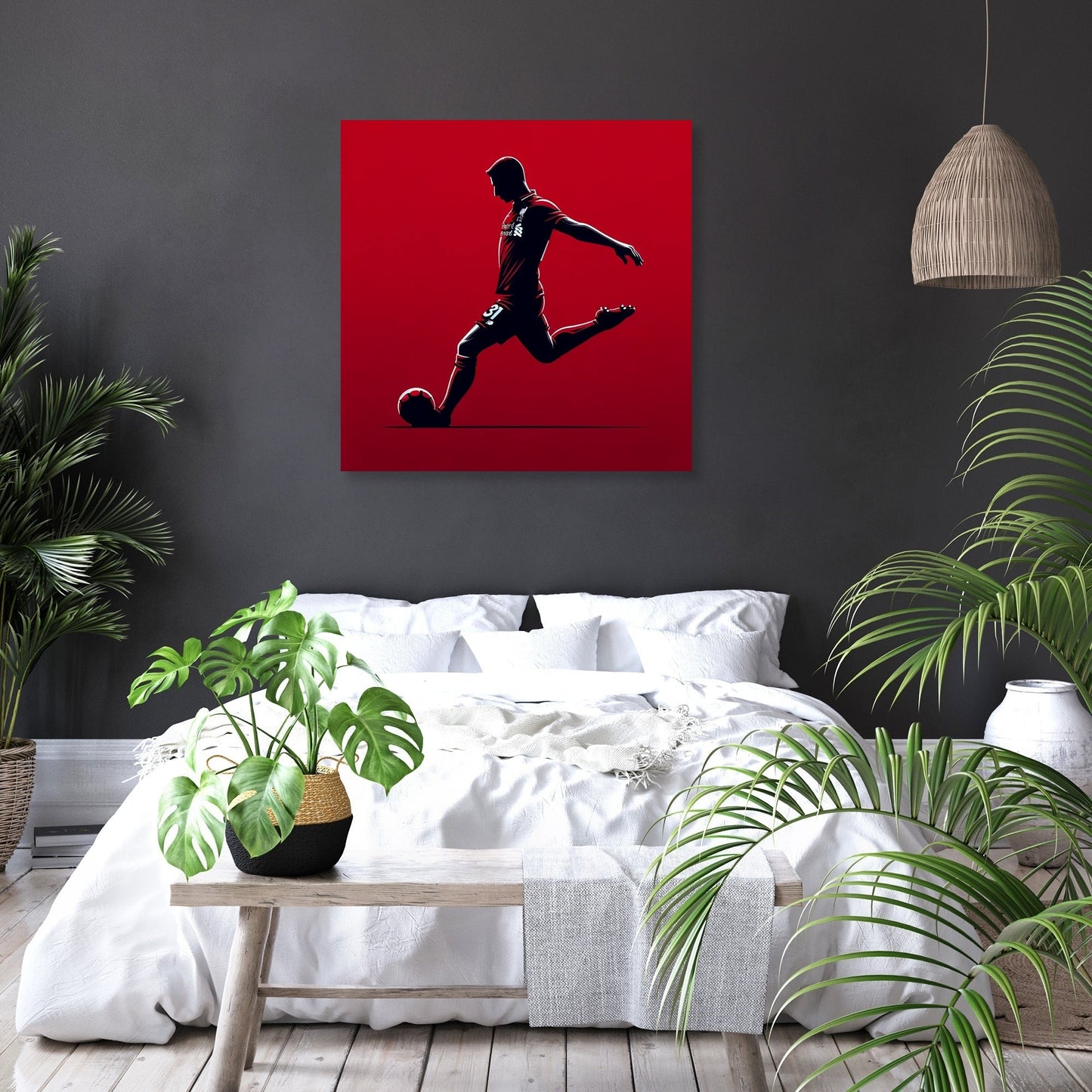 Mersey Red Decisive Kick Canvas