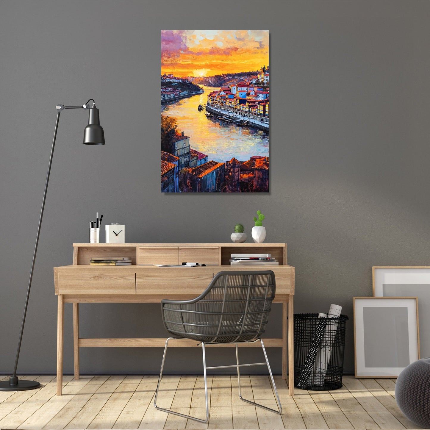 Porto Sunset Reflections Canvas