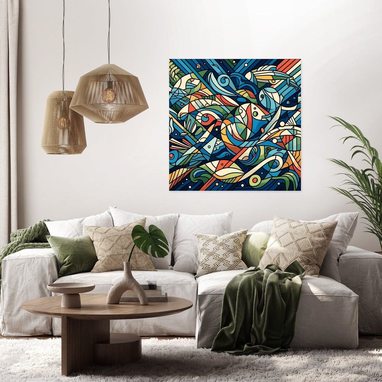 Marine Mosaic Canvas