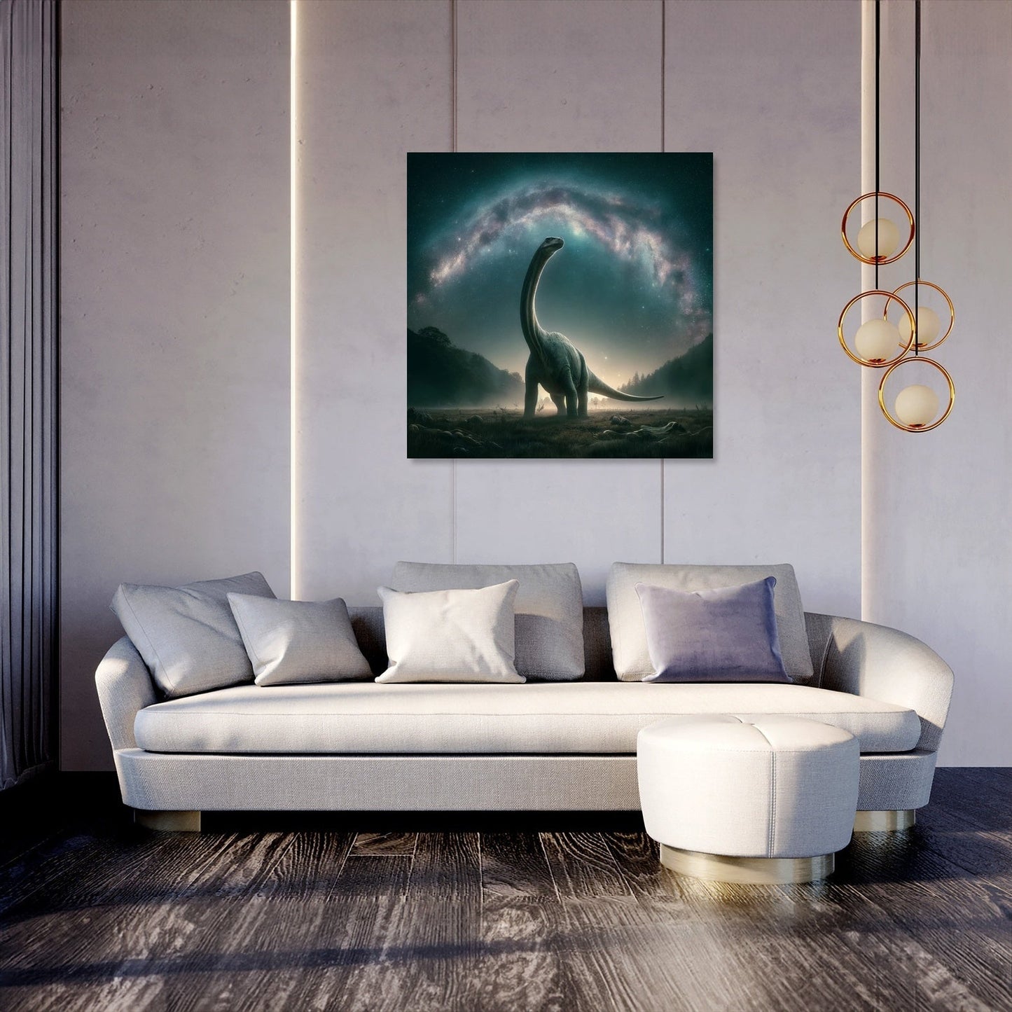 Cosmic Wonder Brachiosaurus Canvas