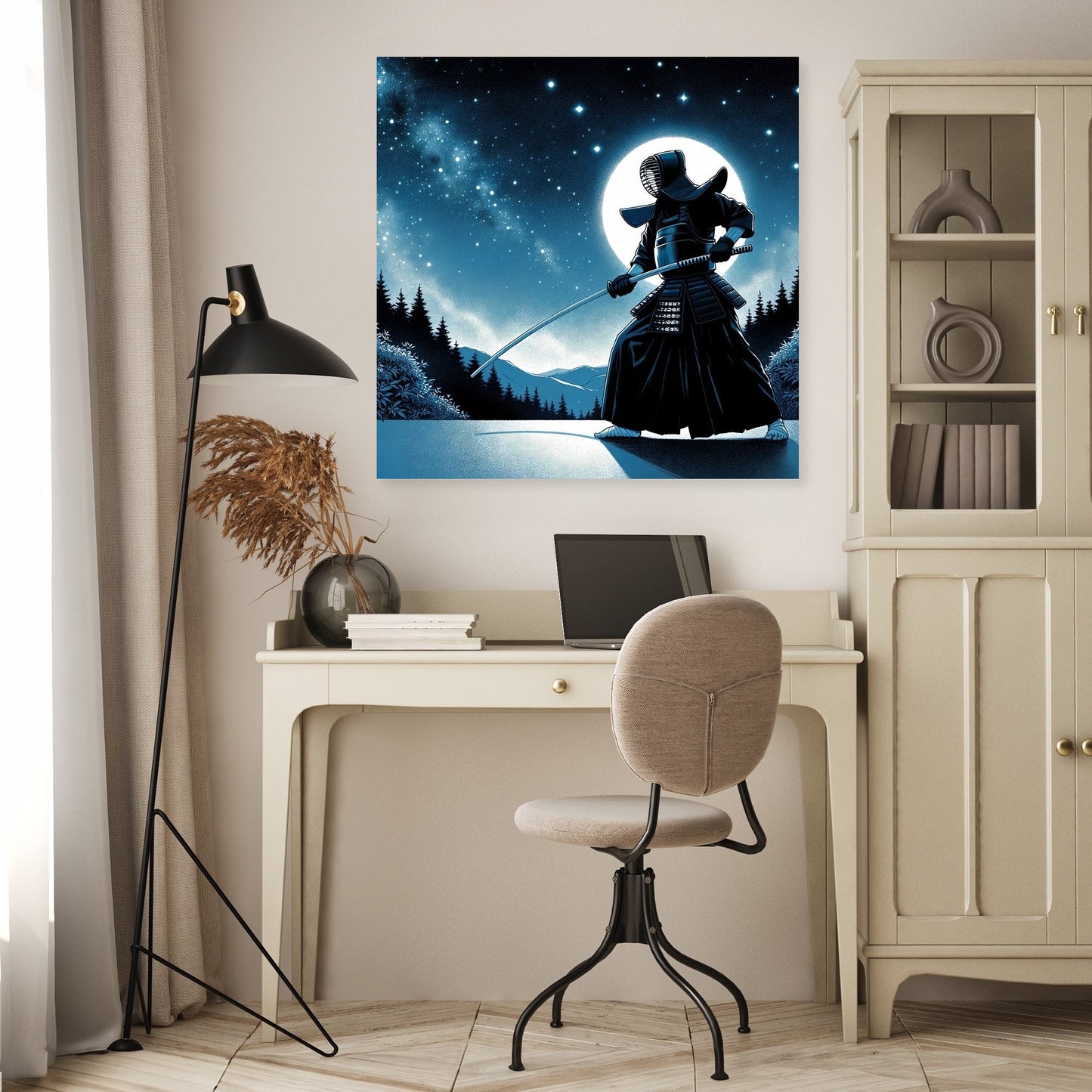 Kendo Under Starlight Canvas