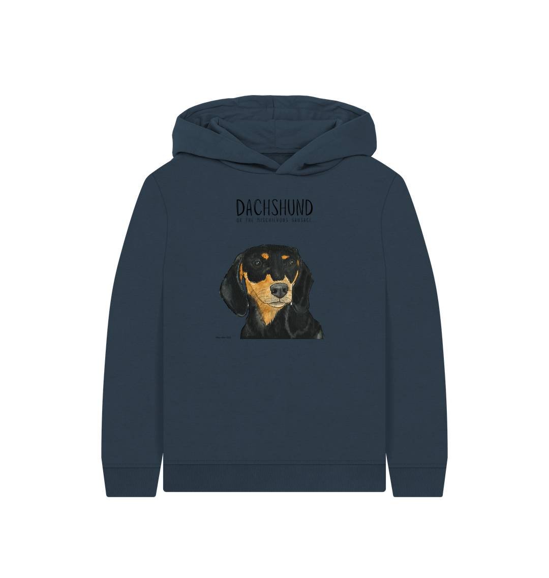 Mischievous Black & Tan Sausage Hoodie – Snuggles, Sass & Sustainability!