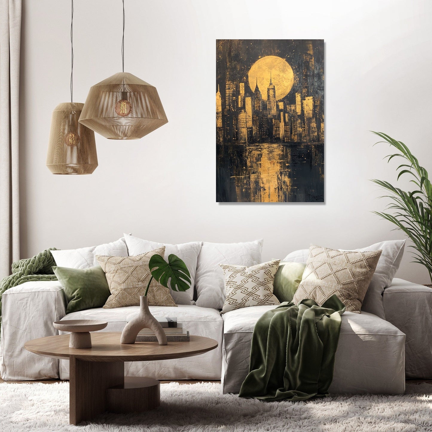 Midnight City Glow Canvas