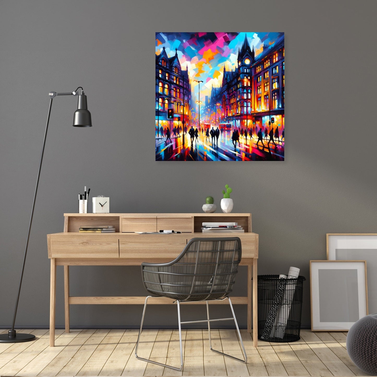 Manchester Oxford Road Twilight Canvas