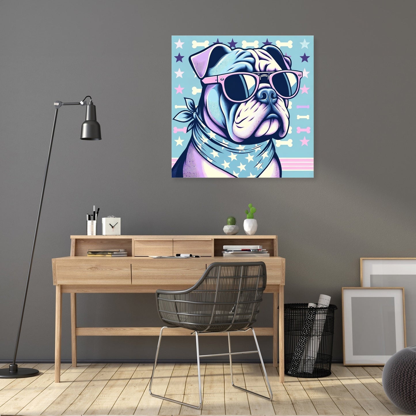 Cool Bulldog Canvas