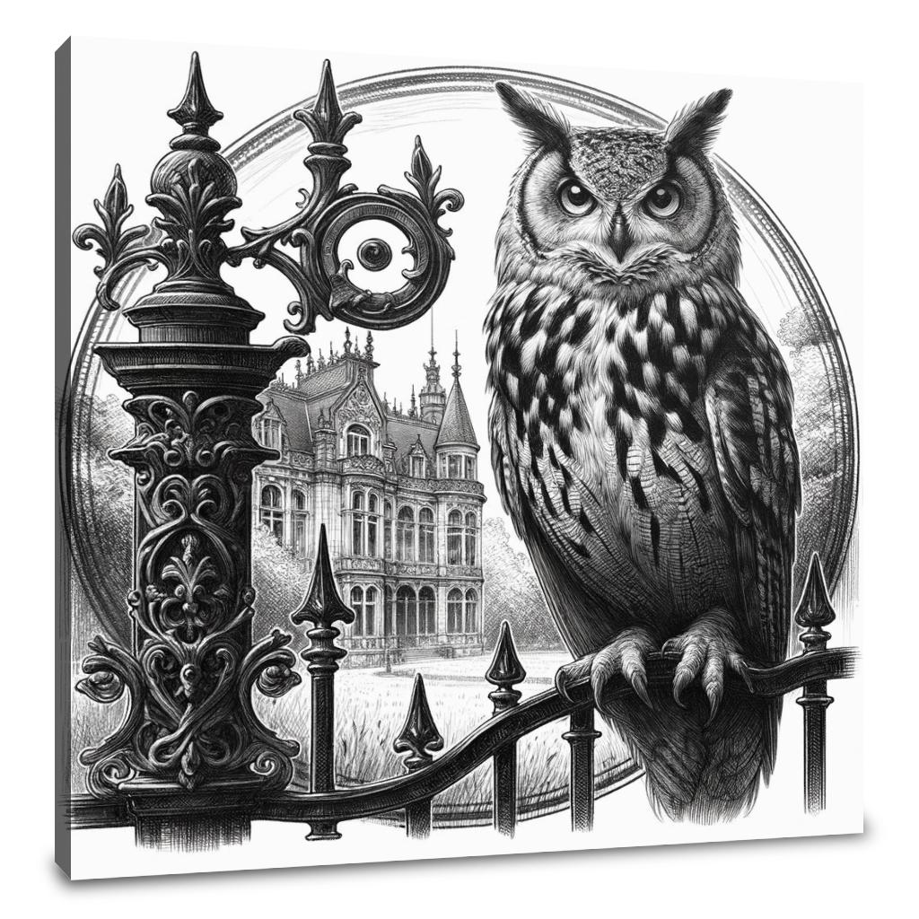 Victorian Owl Canvas