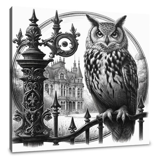 Victorian Owl Canvas