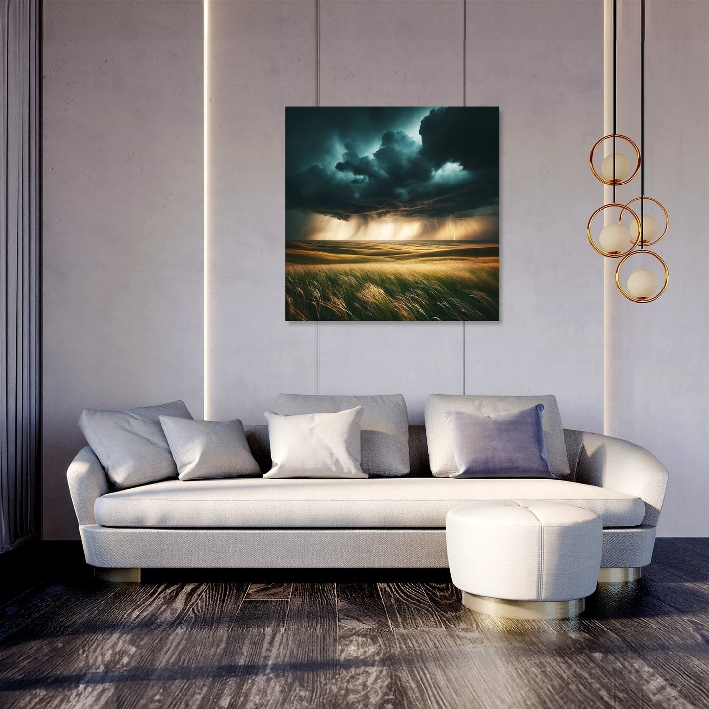 Thunderstorm Prairie Canvas