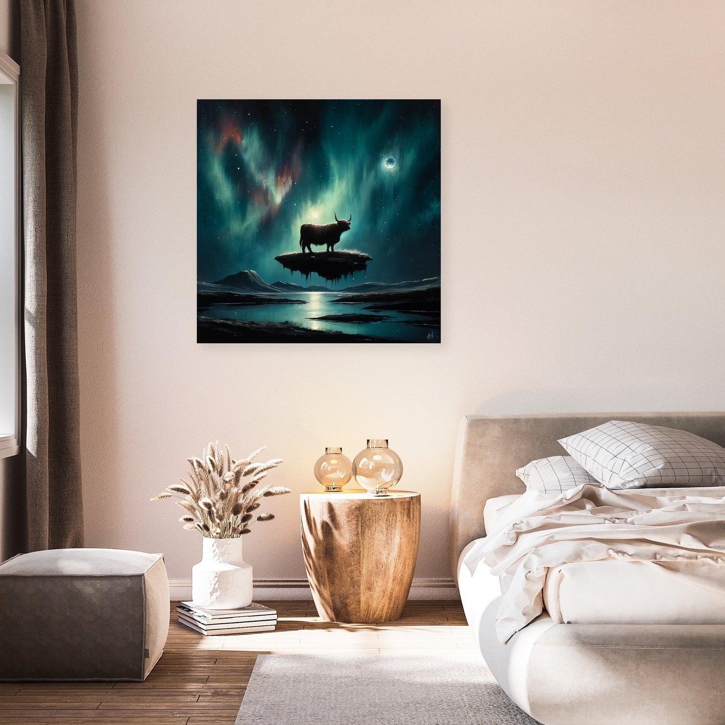 Highland Cow Mystique Canvas
