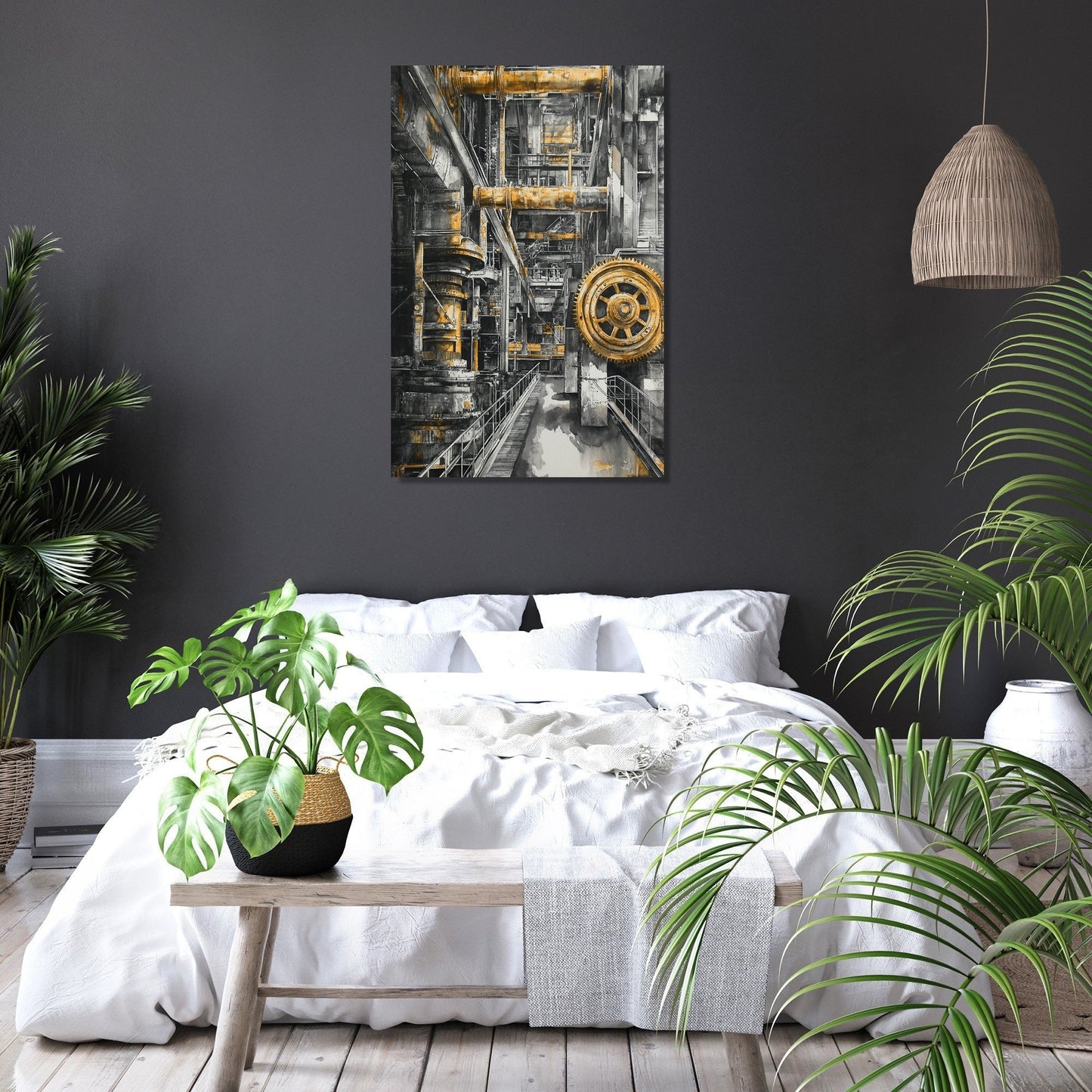 Golden Industry Canvas