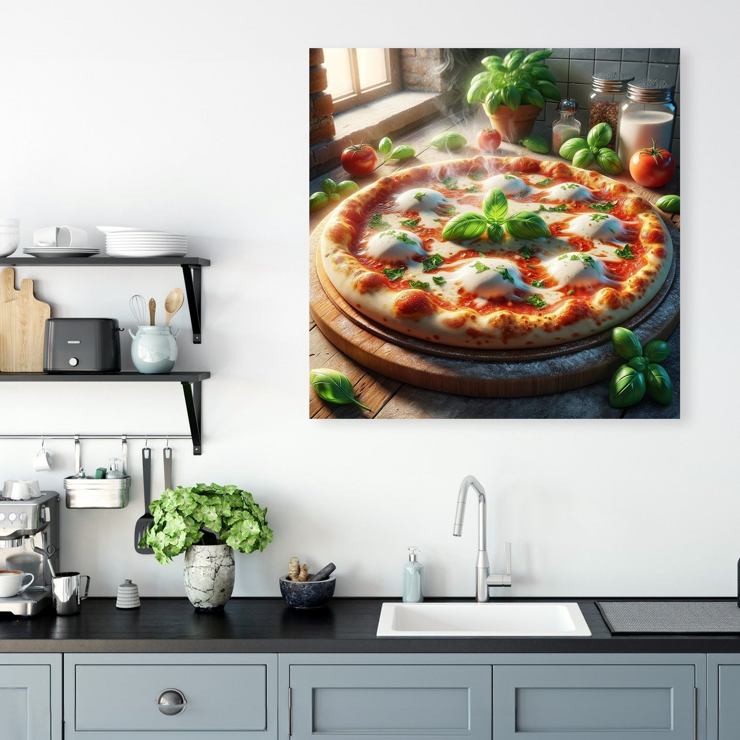 Pizzeria Margherita Canvas