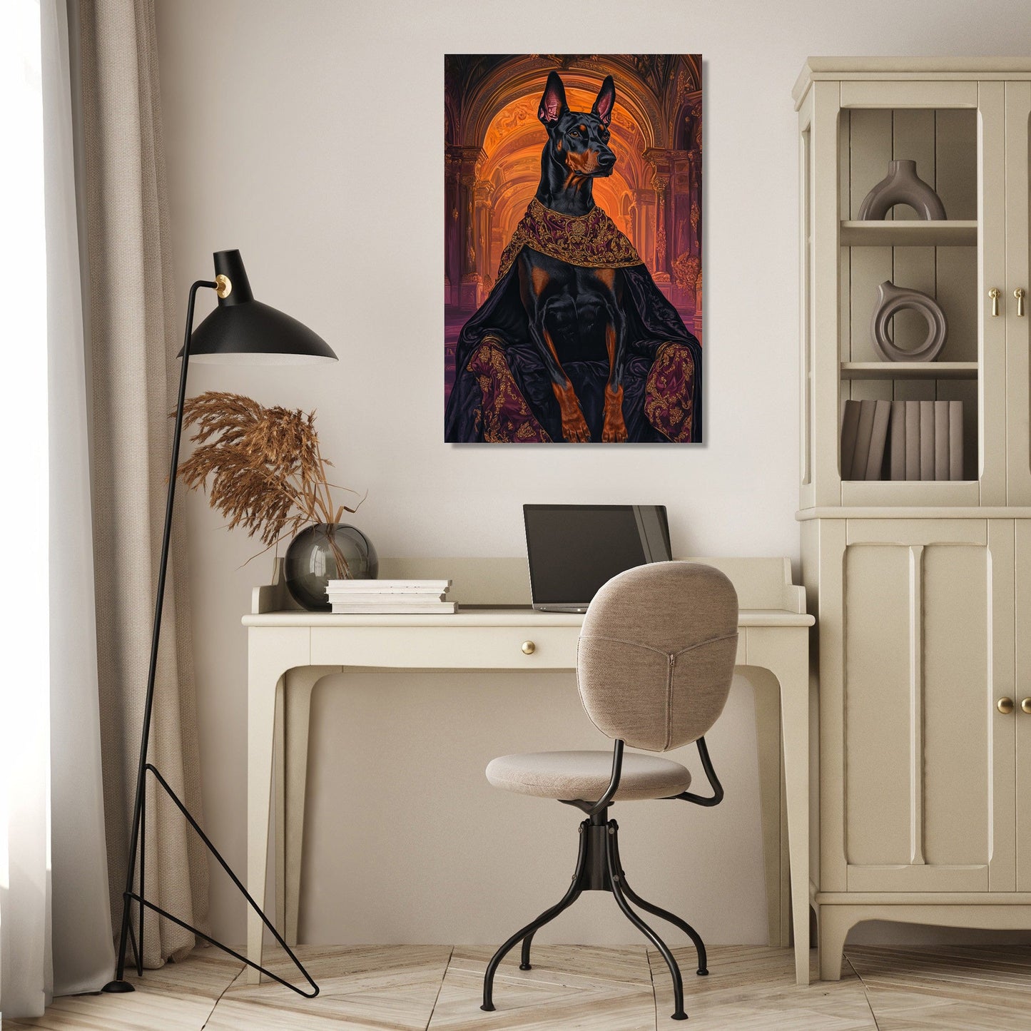 Noble Doberman's Royal Canvas