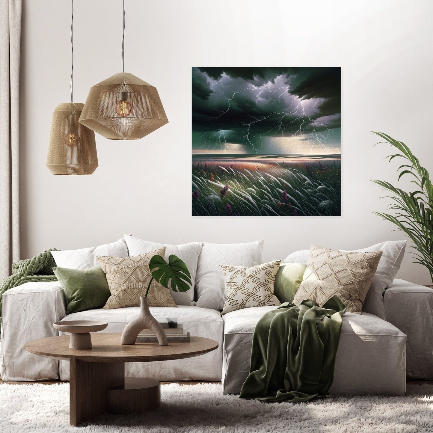 Stormy Prairie Power Canvas