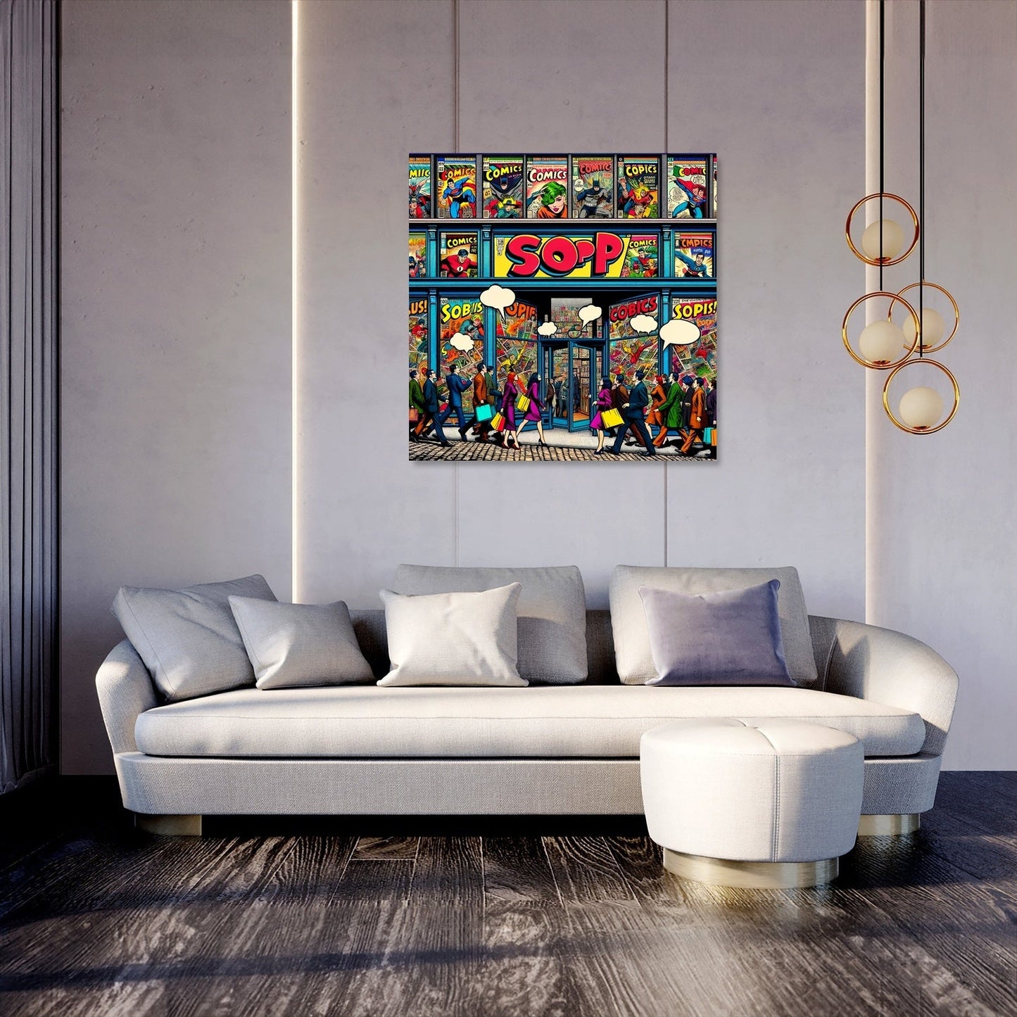 Pop Art Comics Hub Canvas