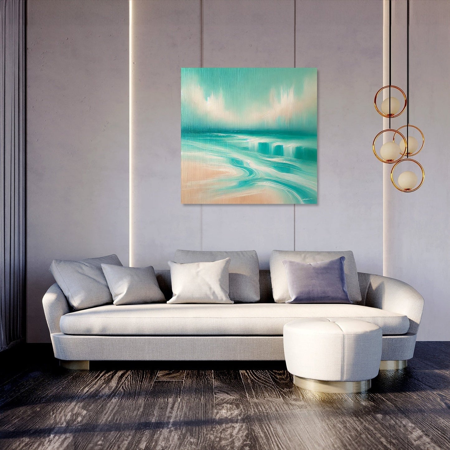 Tranquil Turquoise Beach Canvas