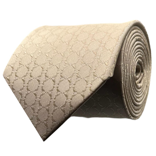 Beige Textured Tie