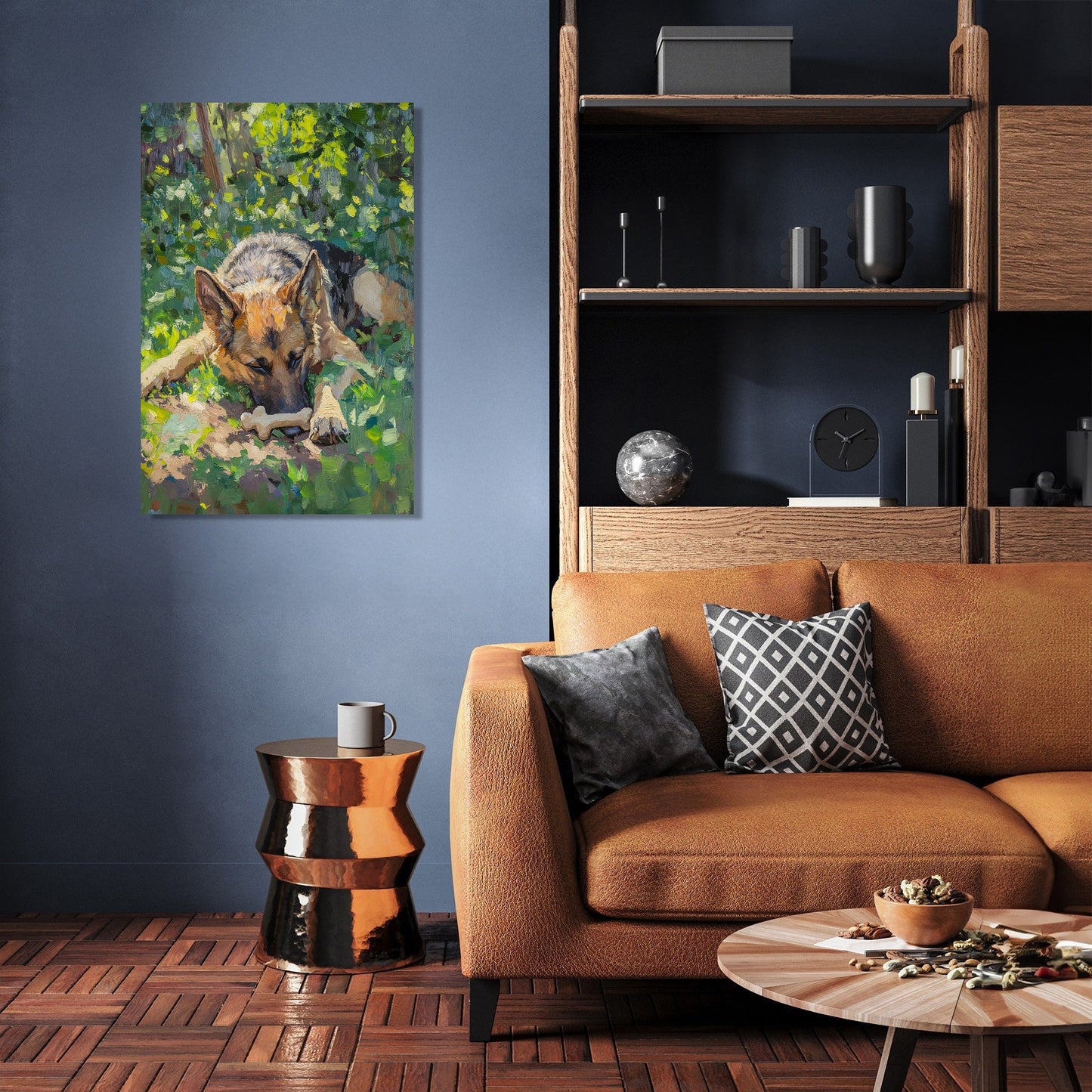 German Shepherd's Garden Canvas
