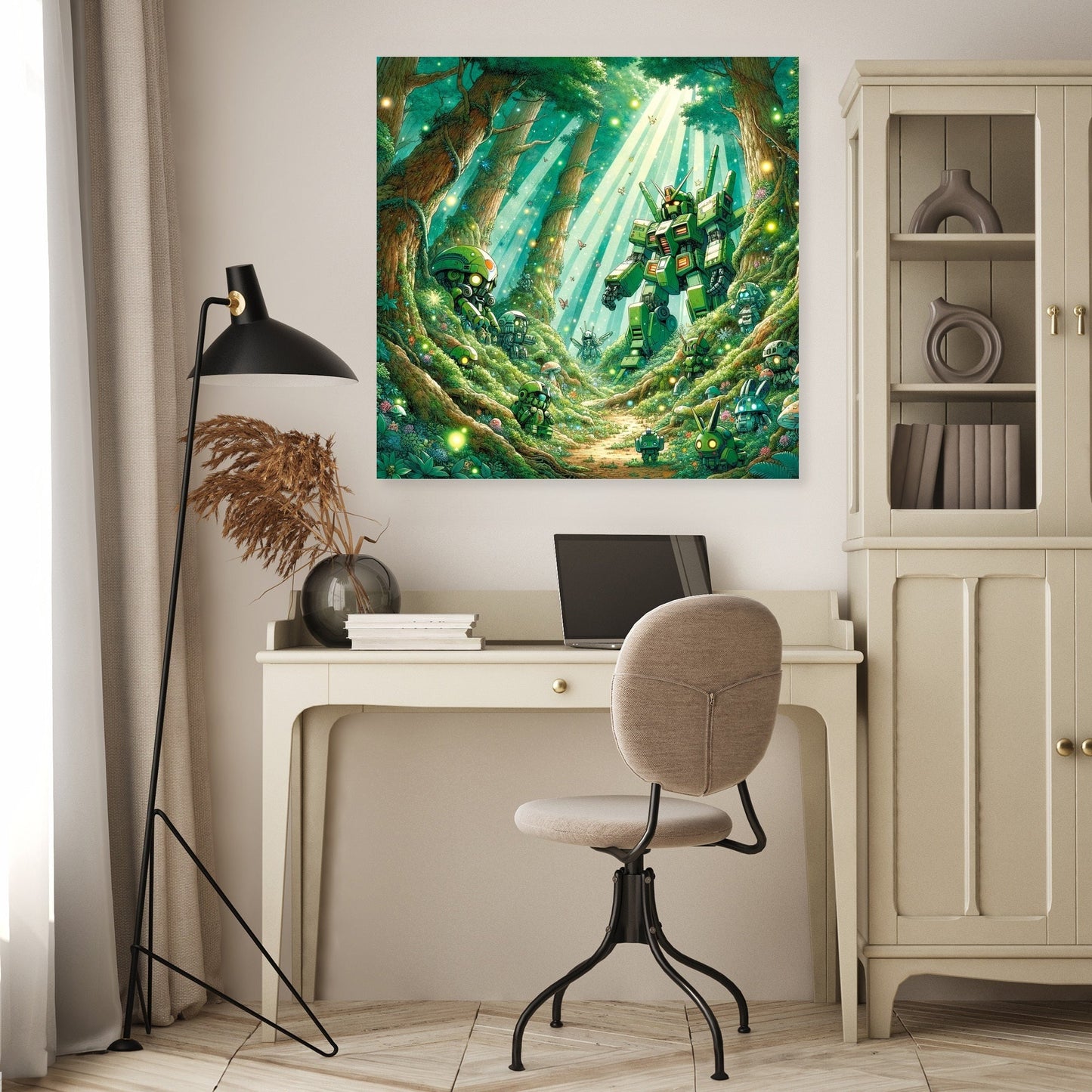 Enchanted Mecha Forest Canvas