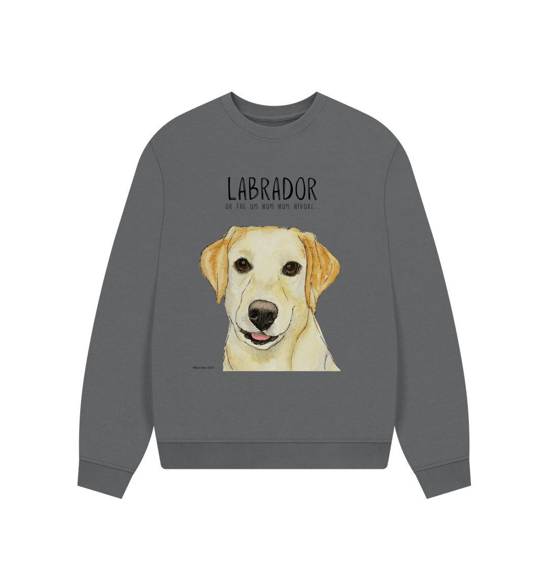 Will Sit for Snacks: The Yellow Labrador Oversized Sweatshirt