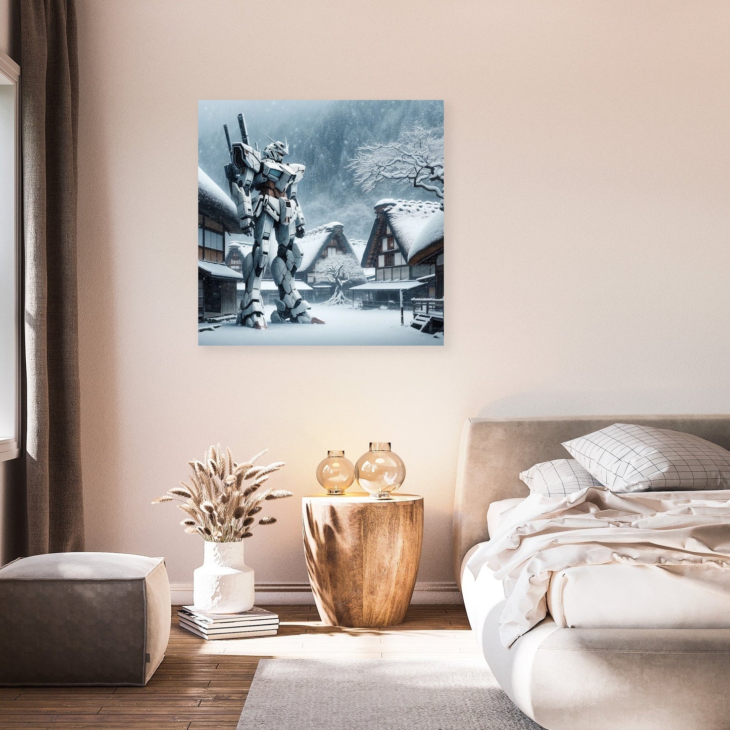 Lost Mecha in Snow Canvas
