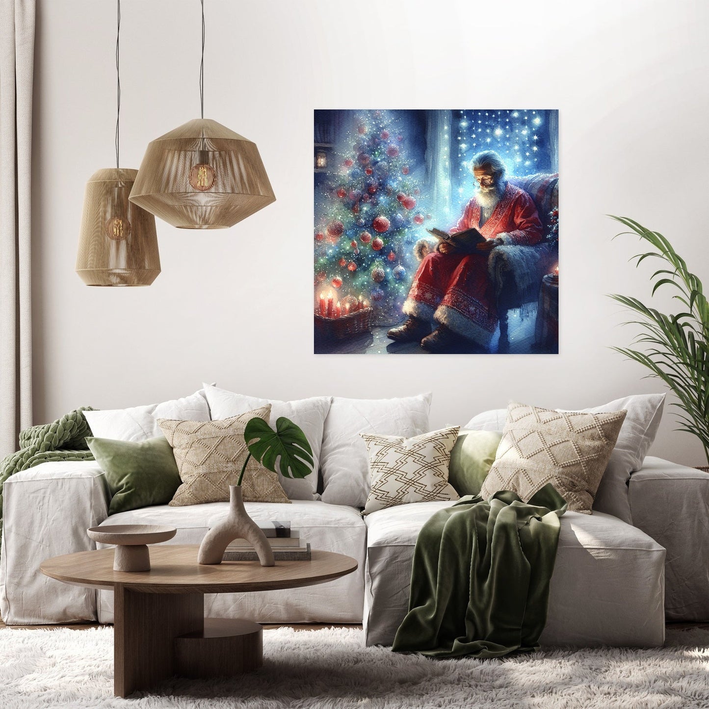 Santa's Reflective Eve Canvas