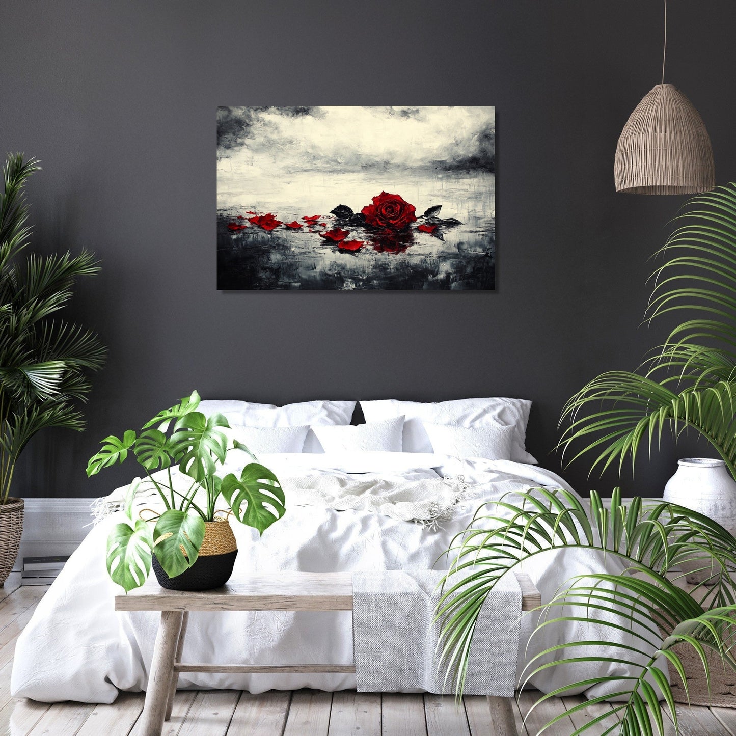 Broken Rose Reflection Canvas