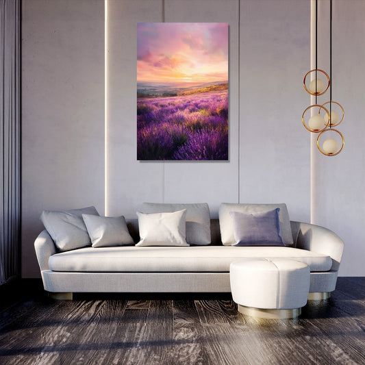 Lavender Sunrise Serenity Canvas