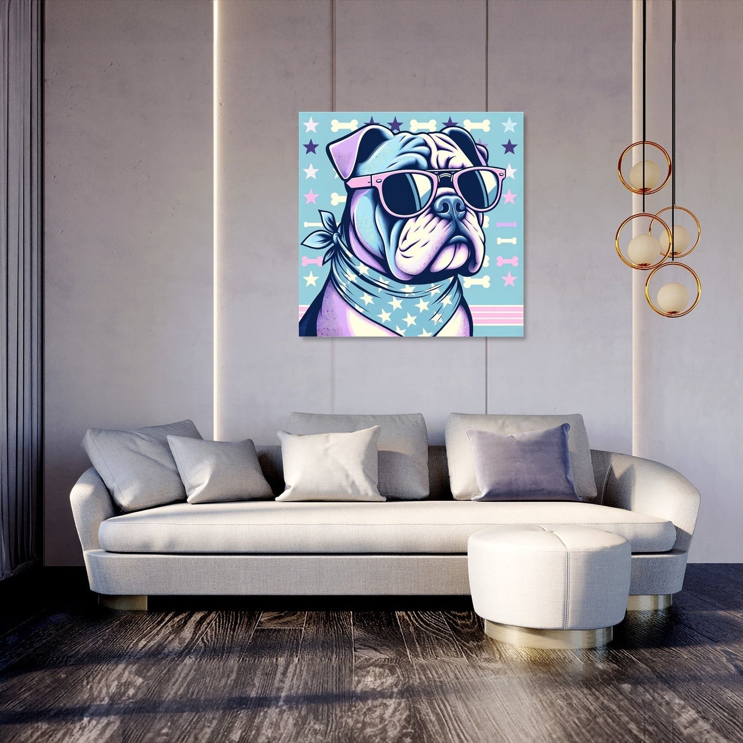 Cool Bulldog Canvas