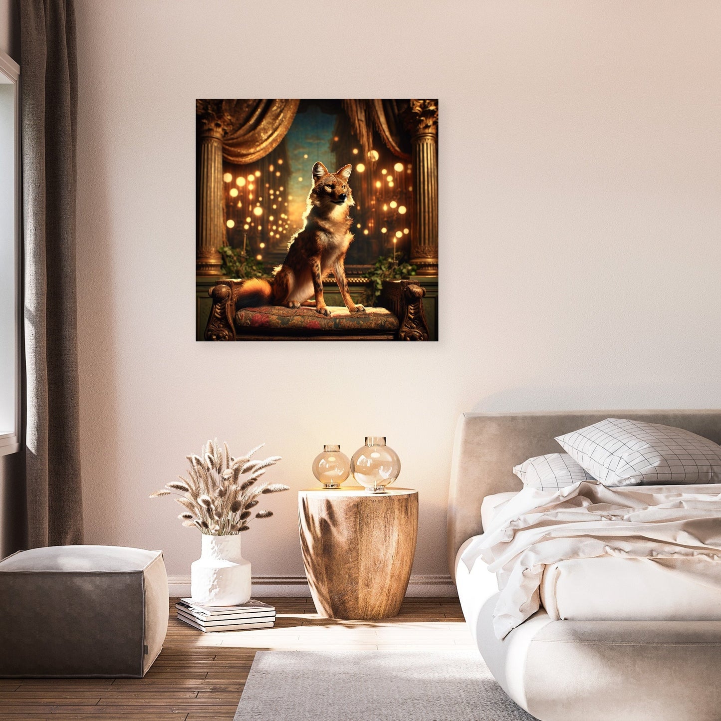 Regal Dhole Twilight Throne Canvas