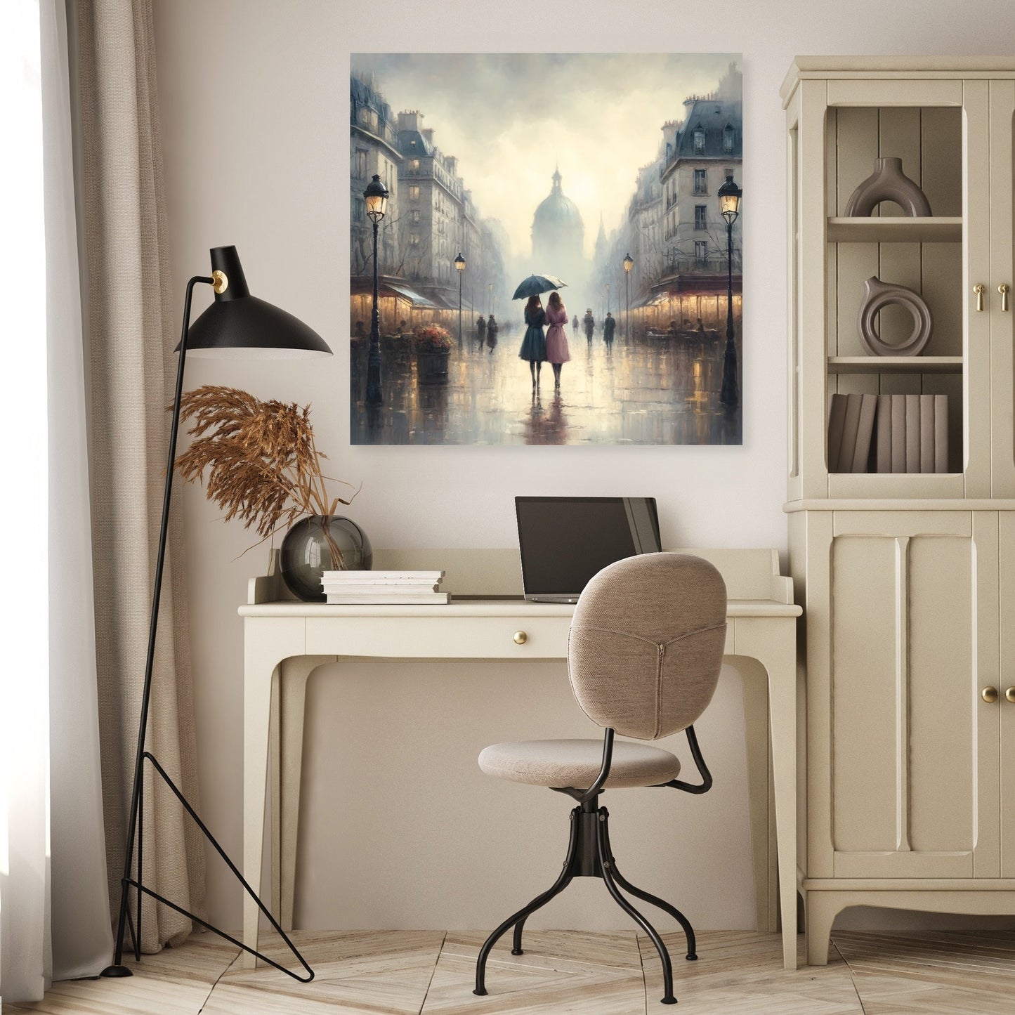 Parisian Spring Rain Canvas