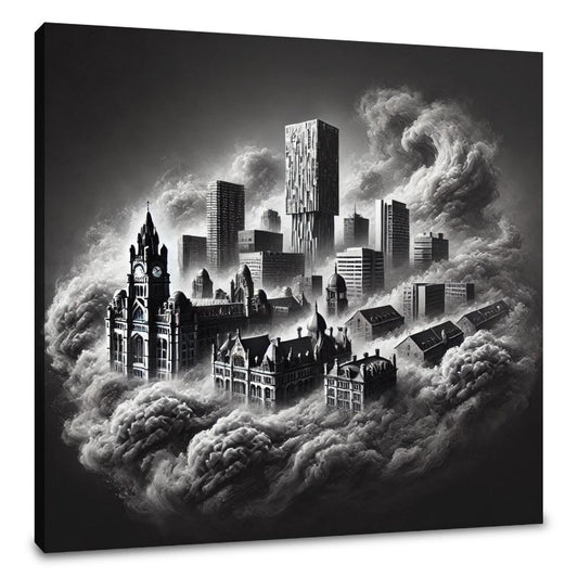 Mysterious Manchester Skyline Canvas