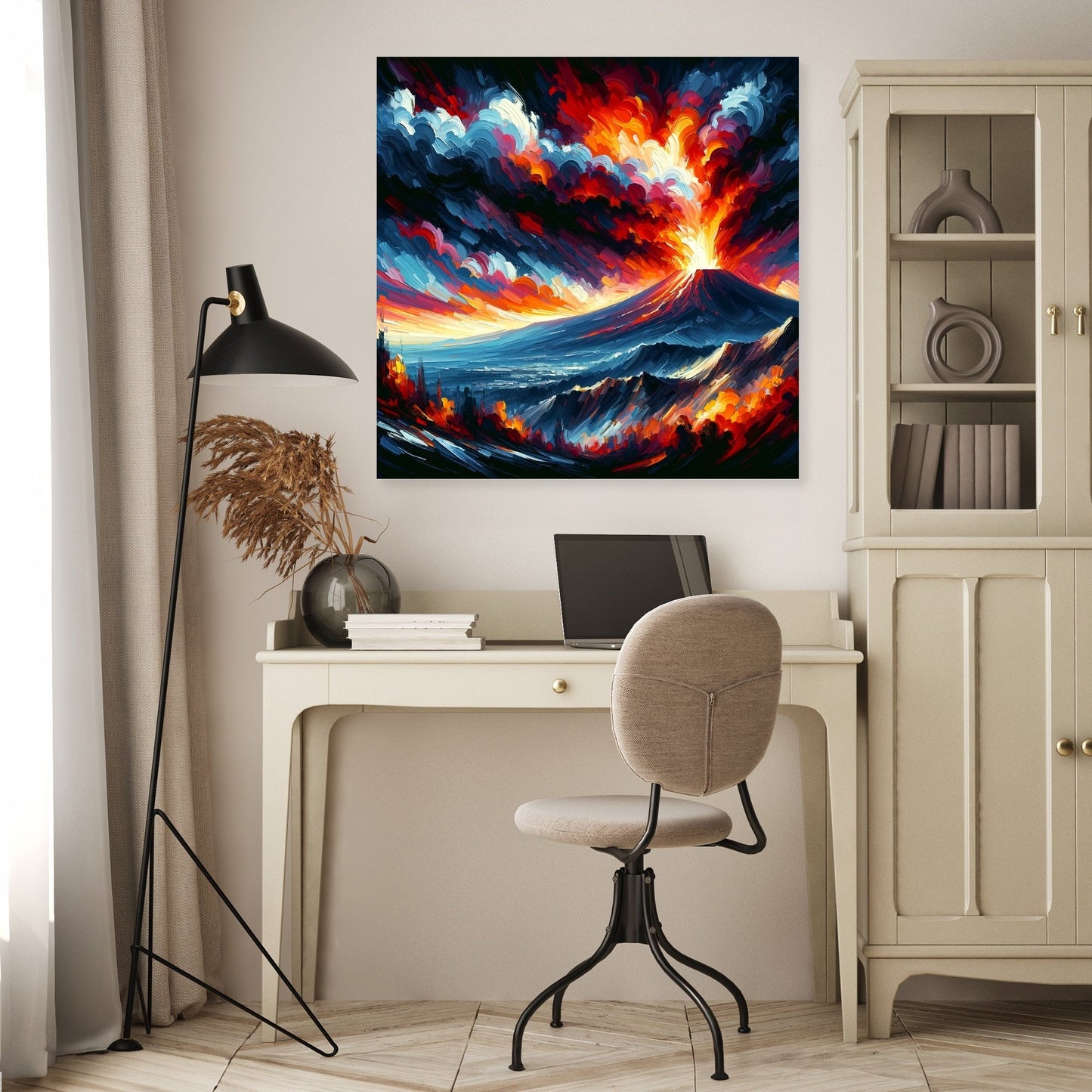 Etna Eruption Canvas