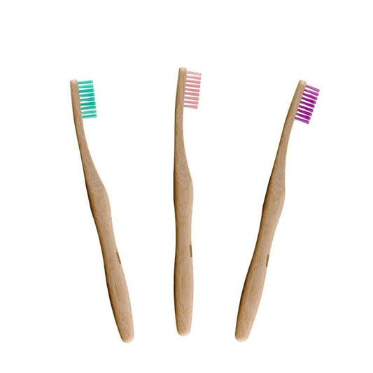 Bamboo Toothbrush Kit – Green, Pink & Purple