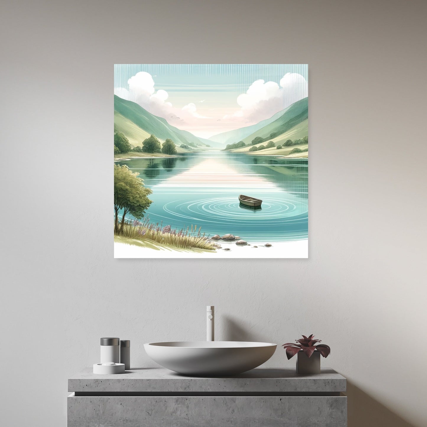 Tranquil Waterscape Canvas