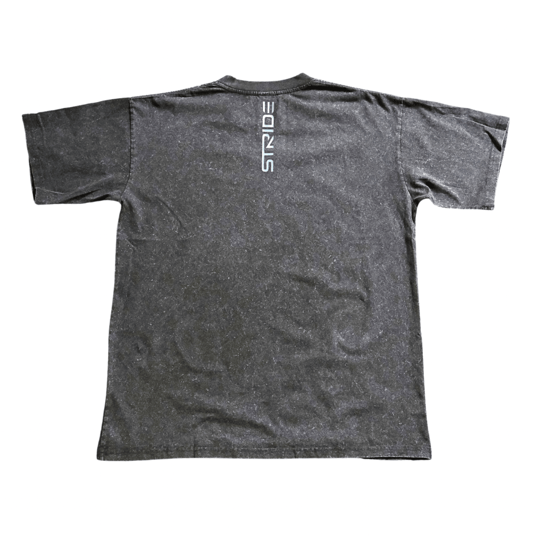 Washed Grey Cotton Drop Shoulder Tee - Oversized Unisex