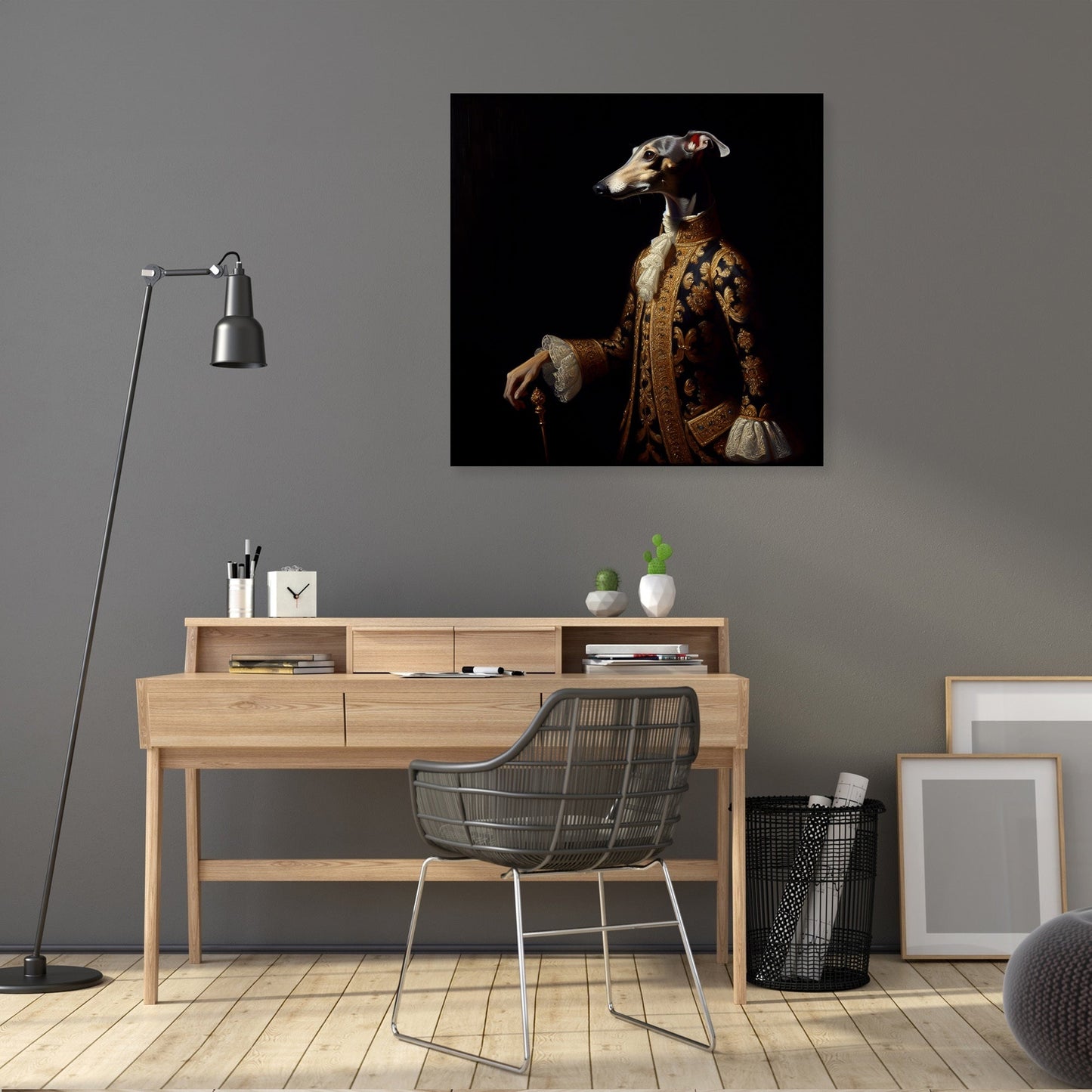 Regal Whippet Royalty Canvas
