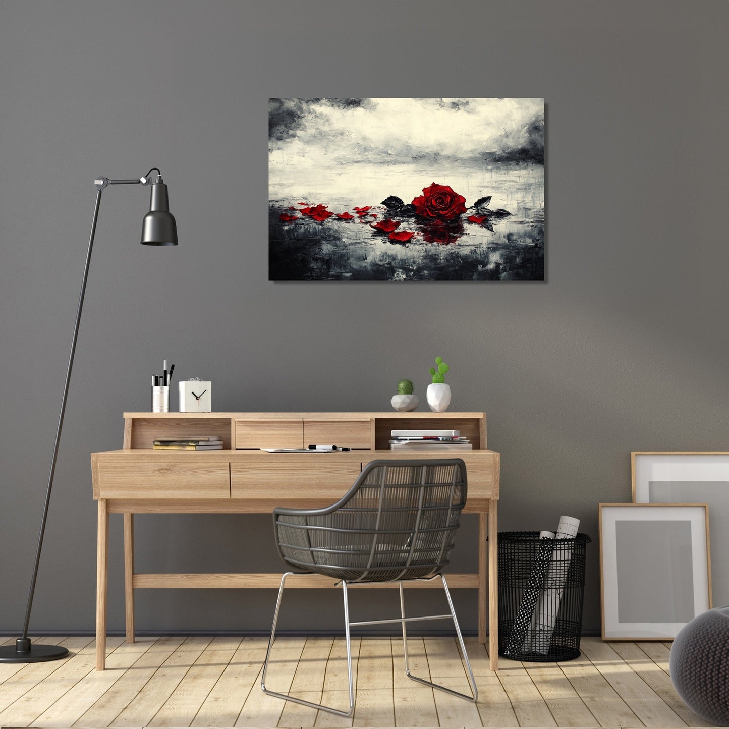 Broken Rose Reflection Canvas