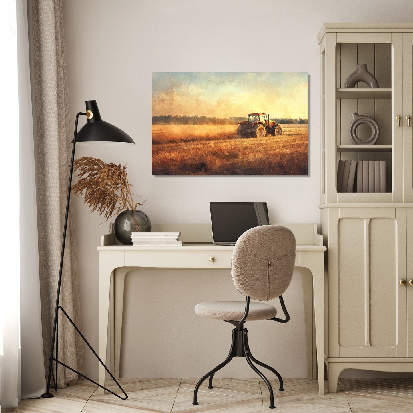 Sunset Tractor Canvas