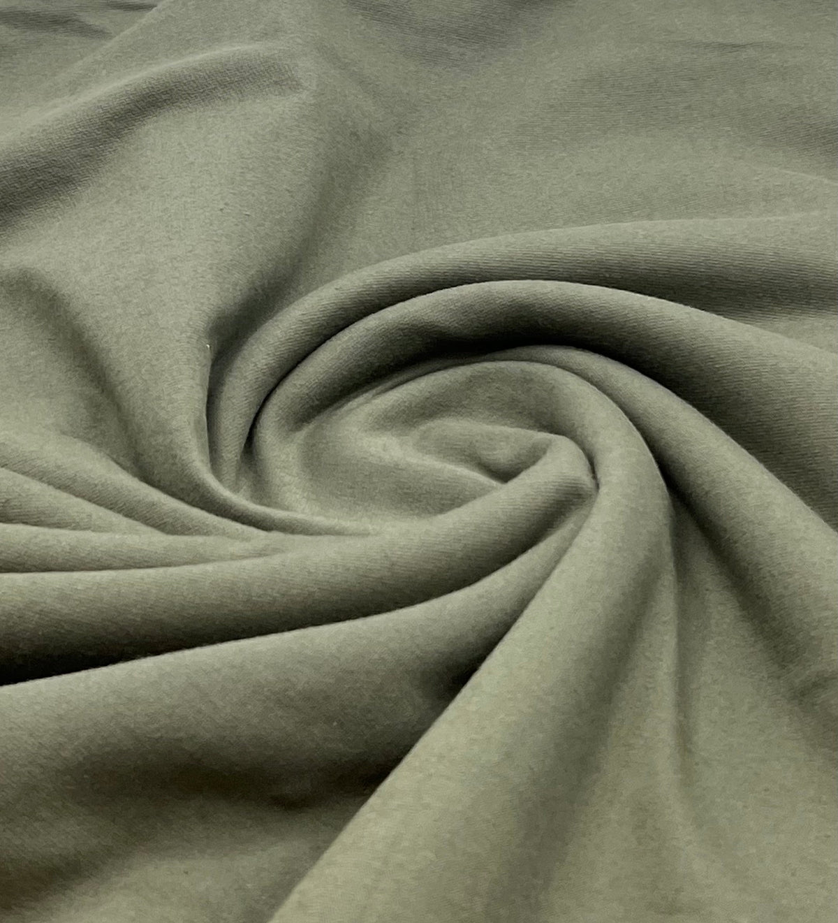 **SALE** Khaki Green Cotton Stretch Jersey 200 GSM 95/5 Lycra 4 Way Stretch