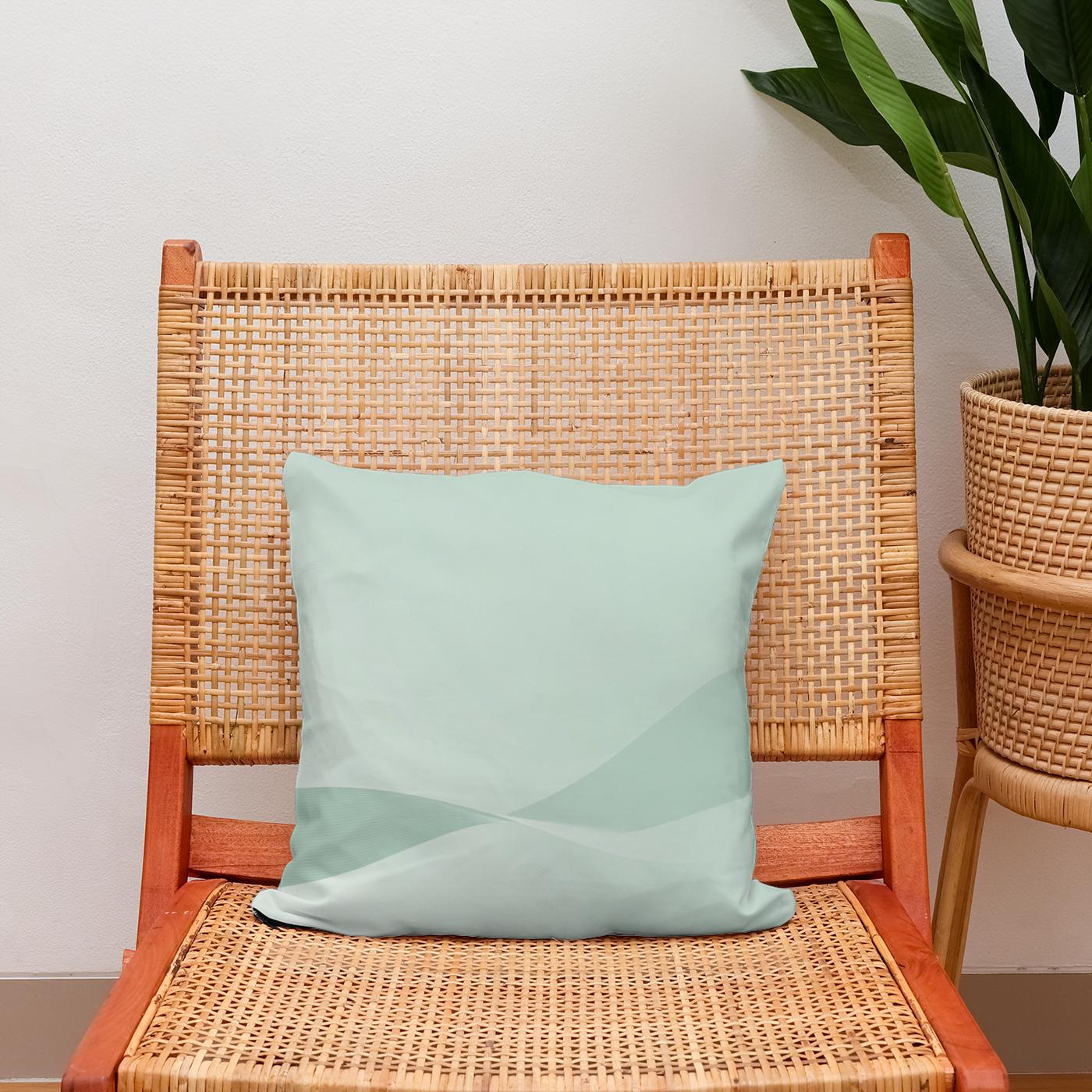 Serene Wave Cotton Cushion