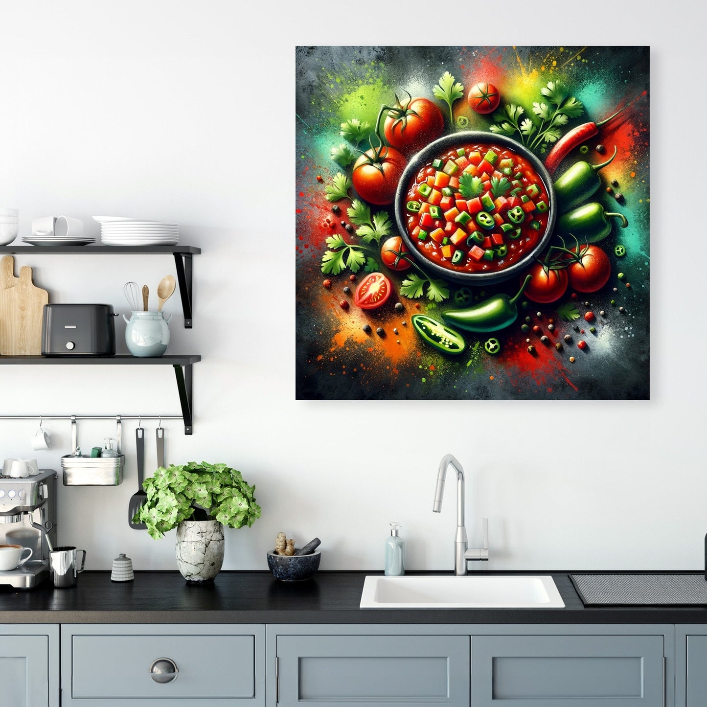 Spicy Salsa Symphony Canvas