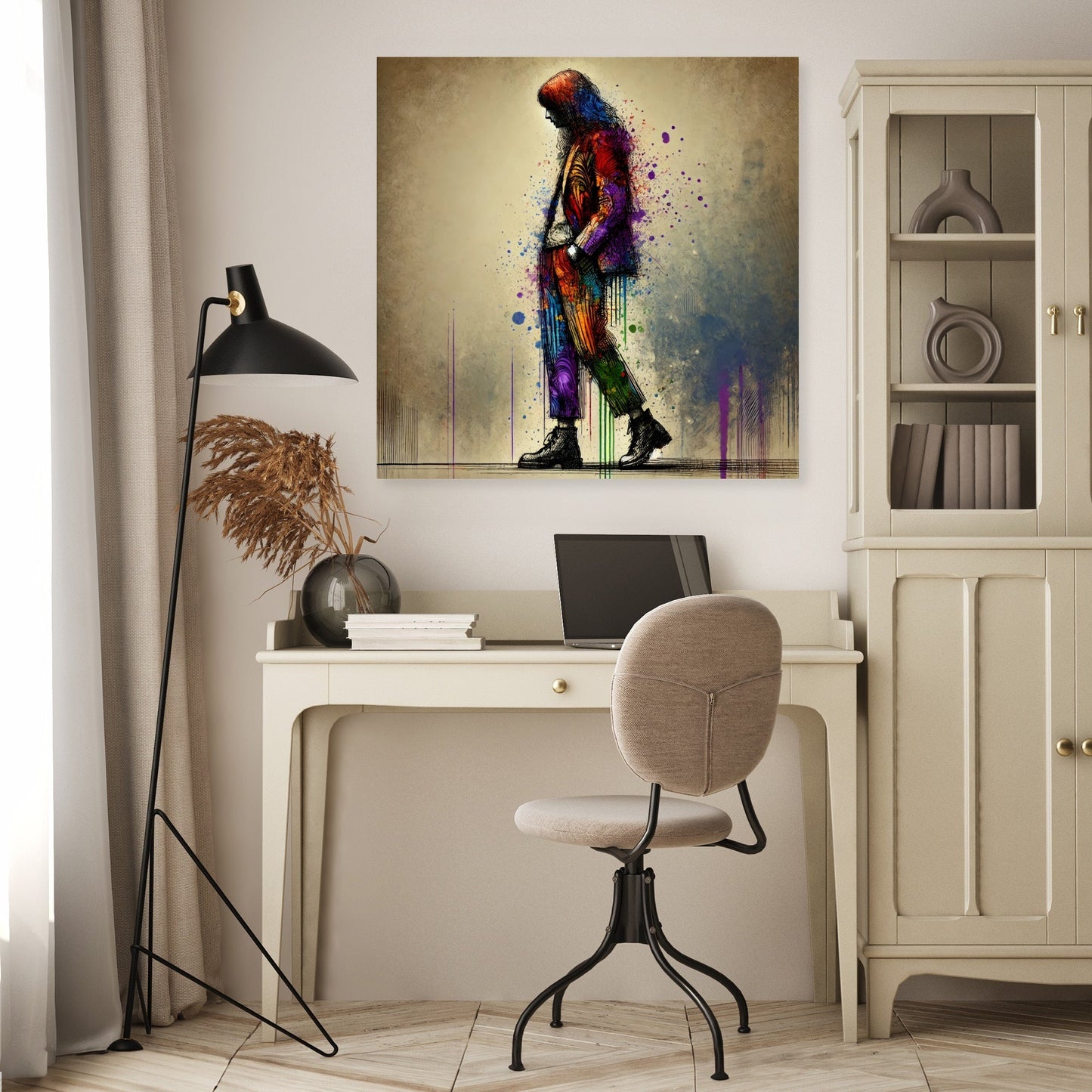Vibrant Silhouette Art Canvas