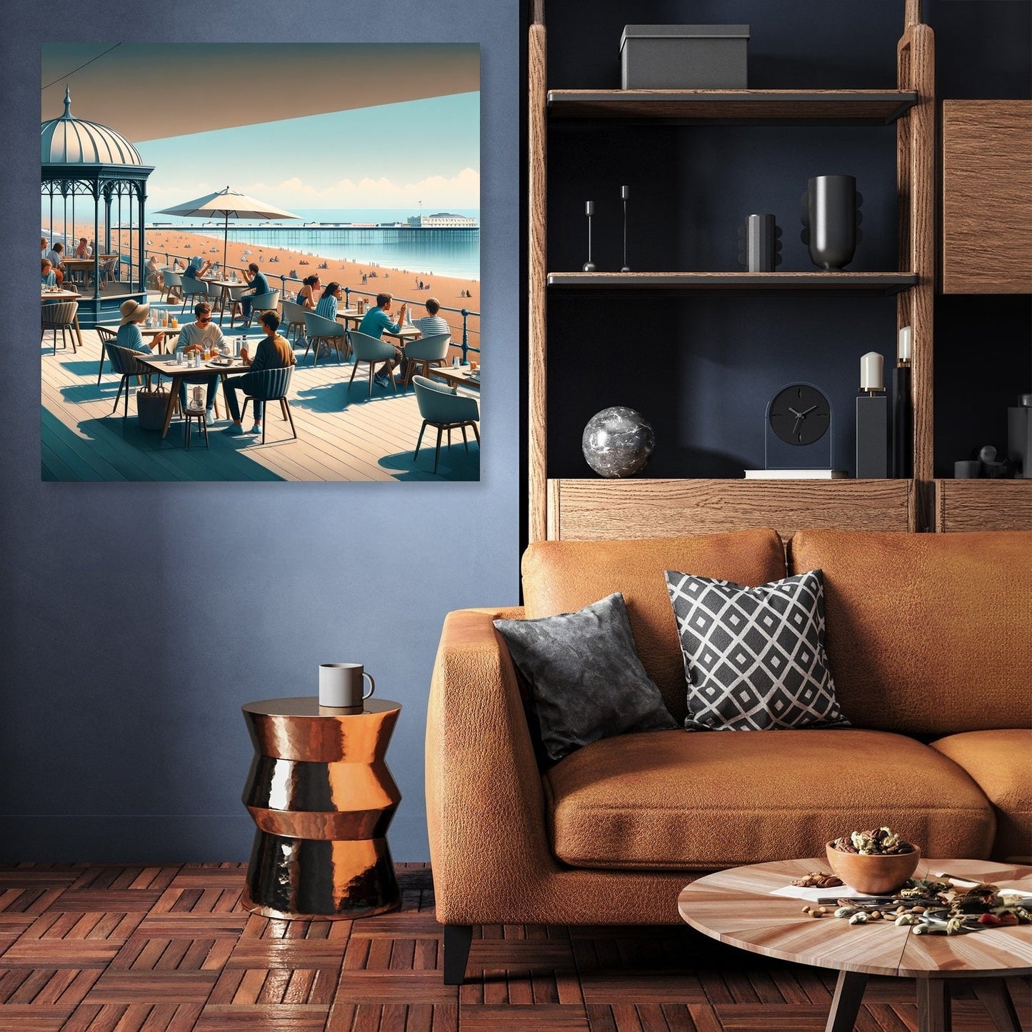 Contemporary Brighton Café Canvas